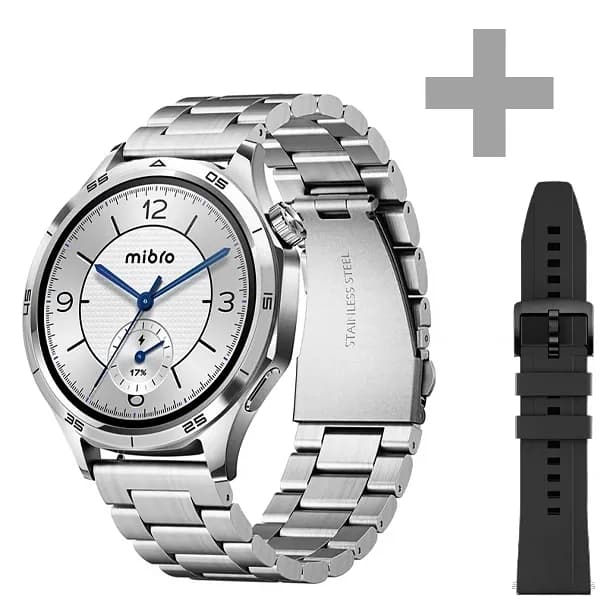 Relógio Mibro GT Xpaw026 com GPS Bluetooth - Prata + Pulseira