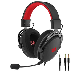 Headset Gamer Redragon H541 Cragblade / com Fio - Preto / Vermelho