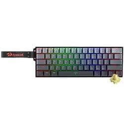 Teclado Redragon K617GGB-RGB-MP Fizz Mini Gamer USB RGB Inglês Preto/Cinza