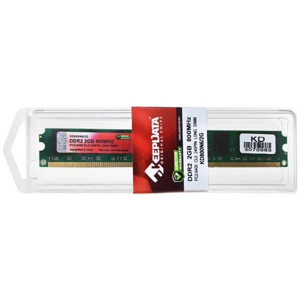 Memória RAM para Pc 2GB Keepdata Kd800n6 2G Ddr2 de 800MHZ - Verde