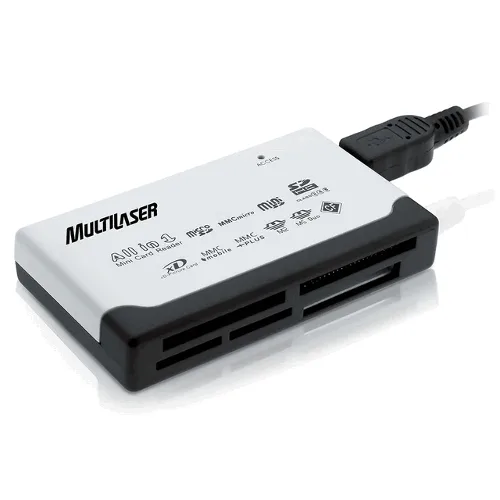 Multilaser Leitor de Cartao de Memoria Universal Externo USB 2.0 Ac076 Branco