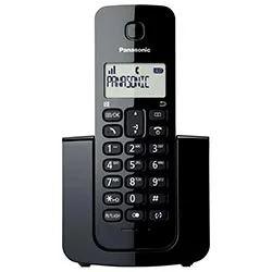 Telefone Panasonic KX-TGB110LAB Sem Fio Preto com Bina Bivolt
