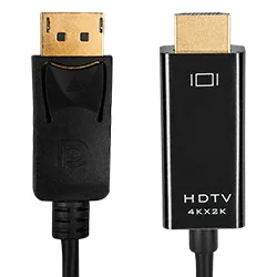 Cabo Adaptador Displayport Macho para HDMI Macho 1.8m - Preto (4kx2k)