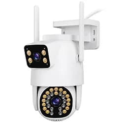 Câmera de Segurança Satellite A-CAM8009D Dual Outdoor Wi-Fi 6MP Branca