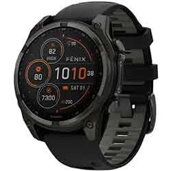 Relógio Smartwatch Garmin Fenix 8 Sapphire Solar - Carbon Cinza (010-02906-10)