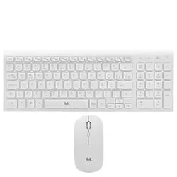Teclado + Mouse Mtek KM-5515W Wireless / Português - Branco