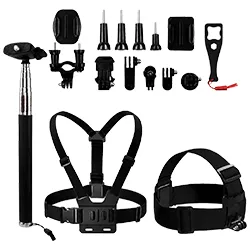 Kit de Acessórios para Câmera Mox MO-SC95 Sport (kit com 14)