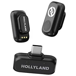 Microfone Hollyland Lark A1 Mini Duo Lavalier Wireless / Usb-c - Space Cinza