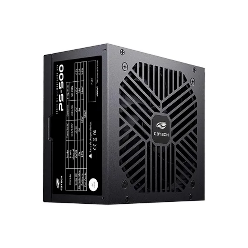 Fonte C3 Tech ATX 500W Reais SATA PS-500BK
