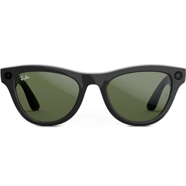 Óculos de Sol Ray Ban Meta Skyler (Gen 2) RW4014 com Câmera e Speaker - Shiny Black G15 Green