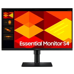 Monitor Gamer Samsung Essential S4 LS24D402GA 23.8" Full HD IPS 100Hz 5ms Preto