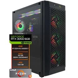 PC Gamer Original Brand AMD Ryzen 5 5600GT 4.6GHz 32GB RAM 512GB SSD GeForce RTX3050 6GB Preto