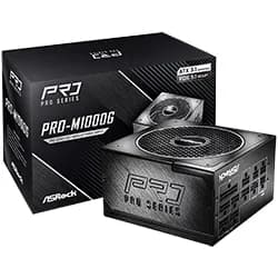 Fonte de Alimentação Asrock PRO-M1000G 1000W ATX / Modular / 80 Plus Gold / Bivolt - Preto (atx 3.1)