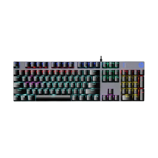 Teclado Gamer Mecanico USB RGB Chumbo GK400F HP