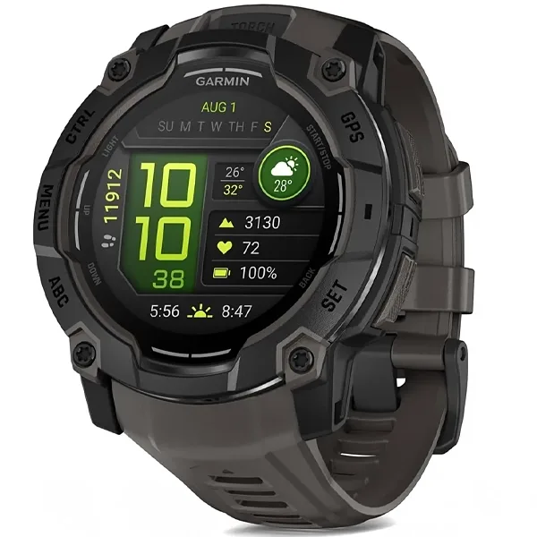 Relógio Garmin Instinct 3 Amoled 010-03020 50 MM com GPS Bluetooth - Preto Cinza