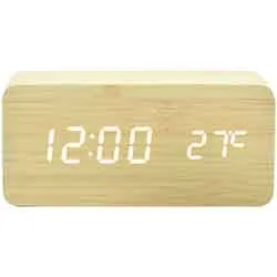 Relógio Despertador de Mesa Satellite AC-T22 - Bamboo