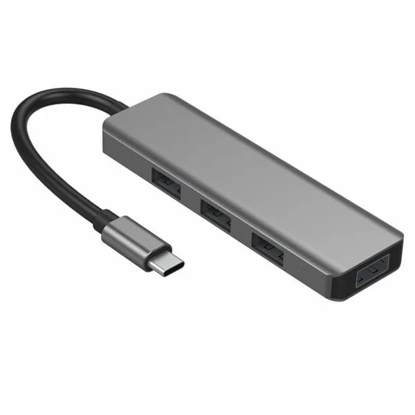 Hub Usb-c 3.1 Satellite A-HUBC51 5 Portas / 4 USB 3.0 / Usb-c Fêmea - Cinza