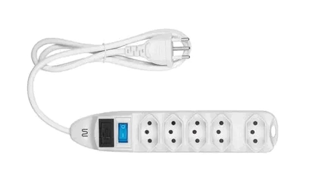 Multilaser Filtro de Linha 5 Tomadas Bivolt Branco