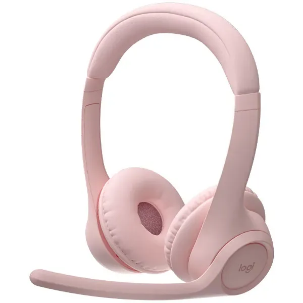 Headset sem Fio Logitech Zone 300 981-001411 para PC e Smartphone - Rosa