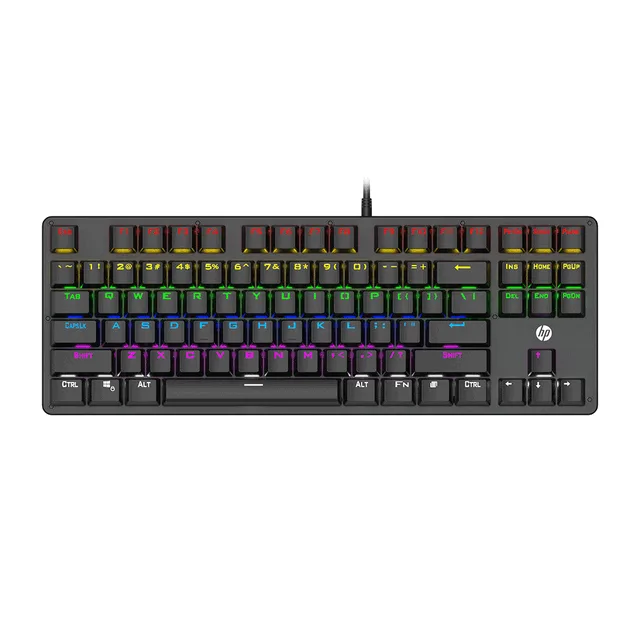 Teclado Gamer Mecanico USB RGB Preto GK200 HP