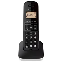 Telefone Panasonic KX-TGB310LAW Sem Fio com Base e Bina 110V Branco/Preto