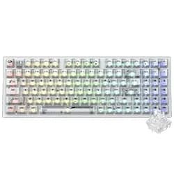 Teclado Redragon K658CT-RGB-PRO Irelia Pro Gamer Mecânico Wireless RGB Inglês Transparente
