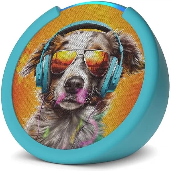 Smart Speaker Amazon Echo Pop Kids Edition C2H4R9 Anthro Pup com Wi-Fi Bluetooth
