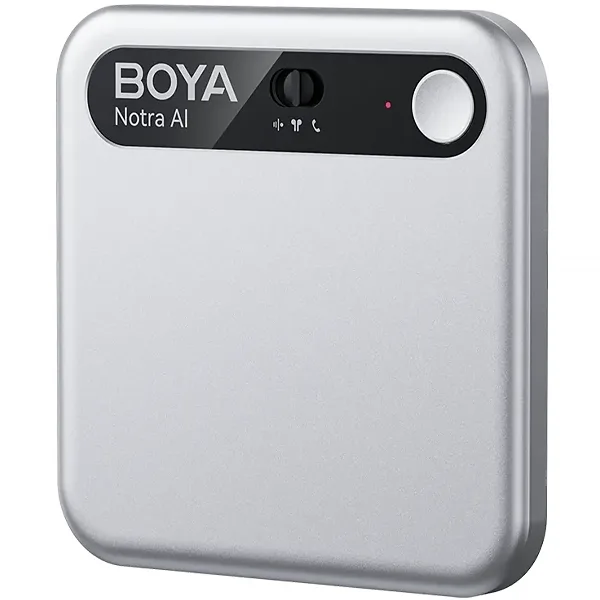 Gravador de Voz Boya Notra AI Note Taker de 64GB com Bluetooth - Prata