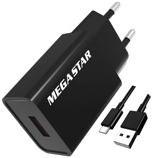 Carregador Megastar Ch400n USB de 10 Watts + Cabo Usb-c
