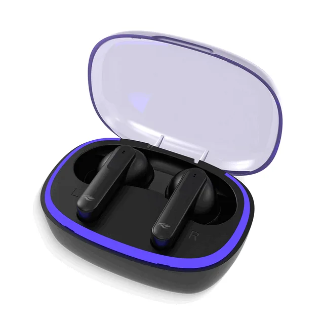 C3 Tech Fone de Ouvido Bluetooth 5.4 Preto/roxo Ep-tws-35bk