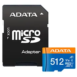 Cartão de Memória Micro Sd Adata V10 2x1 C10 A1 512GB -