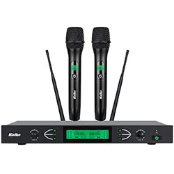 Microfone Kolke KPI-776 UHF Wireless - Preto (kit com 2)