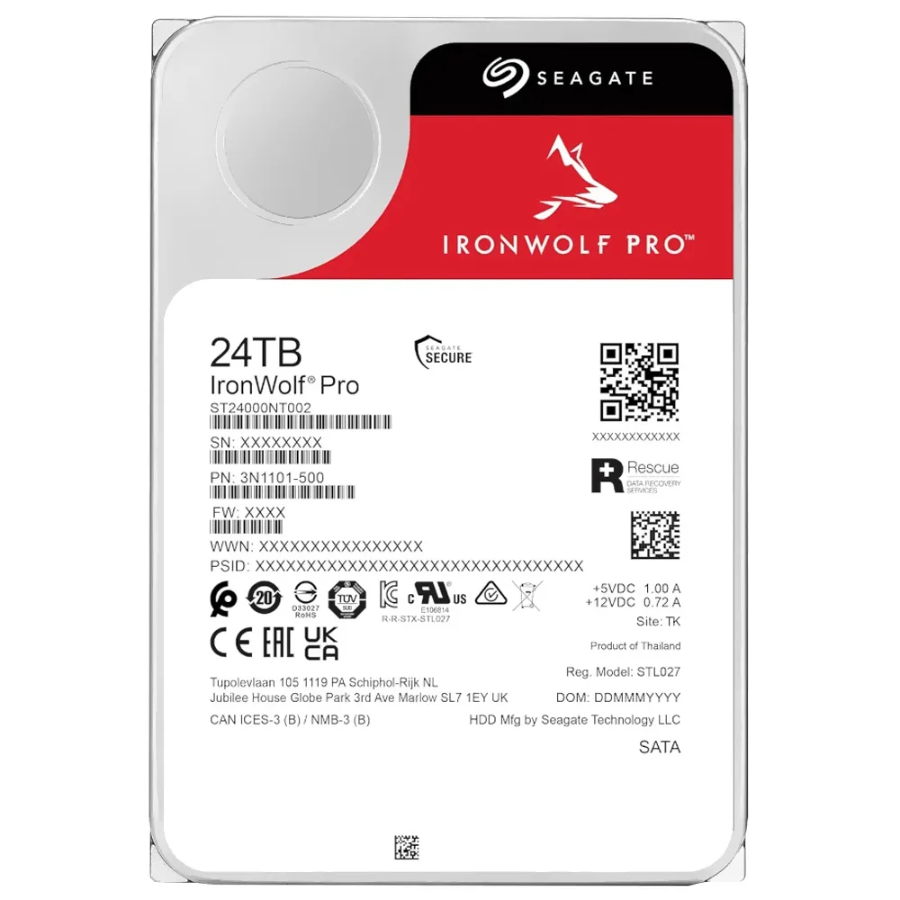 HD Seagate 24TB Iron Wolf Pro 3.5" SATA 3 7200RPM - ST24000NT002 (garantia Br)